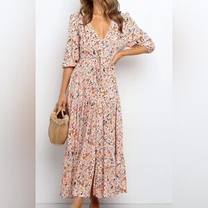 Petal & Pup Kelda Floral Midi Dress Size Medium